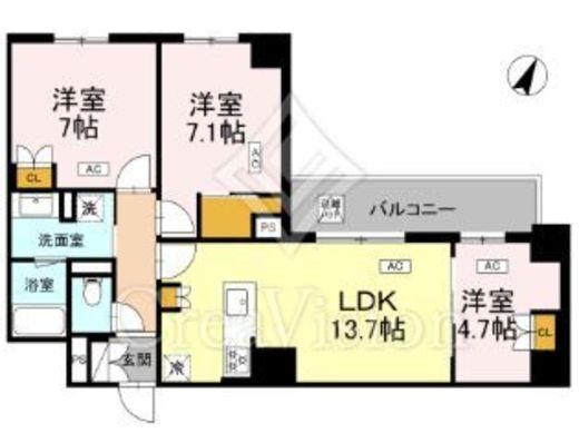 ロイジェント戸越銀座　220号室　間取り