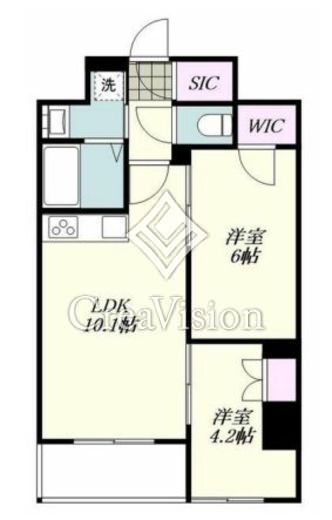 ロイジェント戸越銀座　408号室　間取り