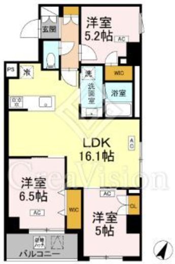 ロイジェント戸越銀座　706号室　間取り