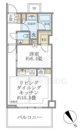 ＴＯＦＲＯＭ　ＹＡＥＳＵ　Ｒｅｓｉｄｅｎｃｅ　607号室　間取り