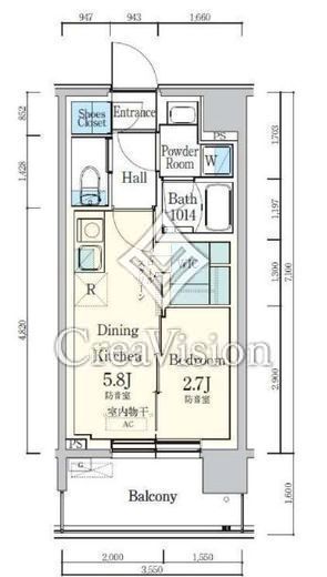 デュオフラッツ東品川　－ＯＴＯ－　203号室　間取り