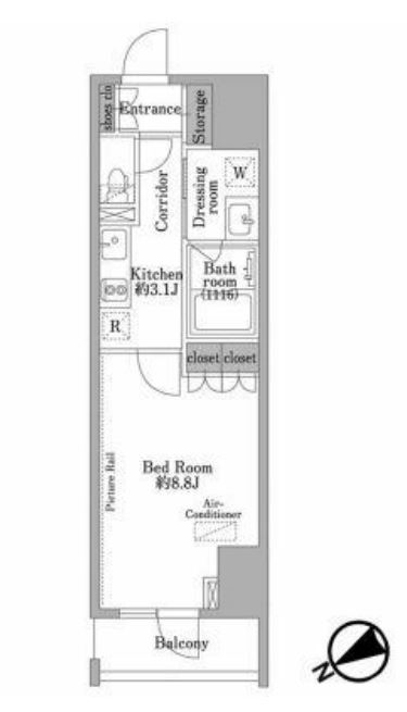 パークウッドレジデンス日本橋　501号室　間取り