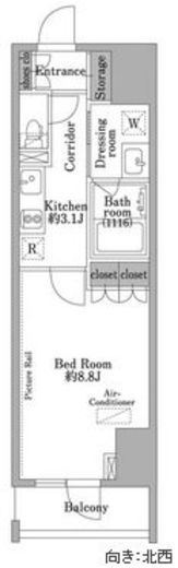 パークウッドレジデンス日本橋　501号室　間取り