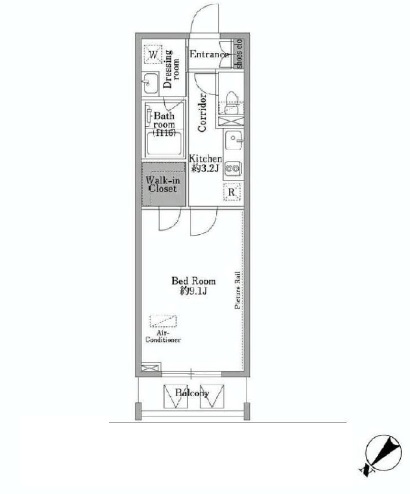 パークウッドレジデンス日本橋　702号室　間取り