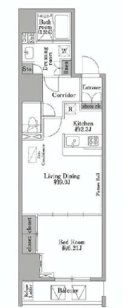 パークウッドレジデンス日本橋　703号室　間取り