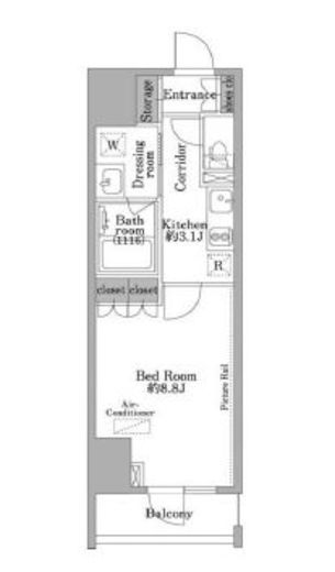パークウッドレジデンス日本橋　806号室　間取り