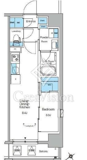 ルフォンリヴェント門前仲町　604号室　間取り