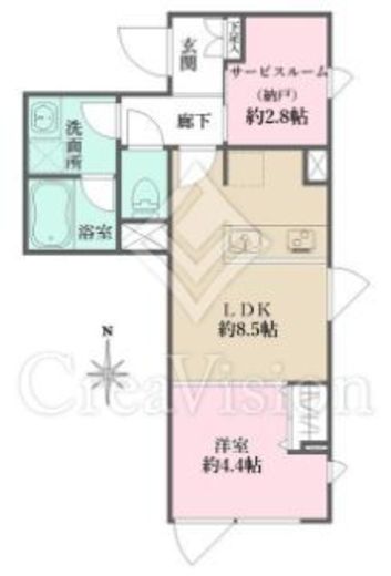 アトリオフラッツ自由が丘　101号室　間取り