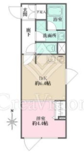 アトリオフラッツ自由が丘　401号室　間取り