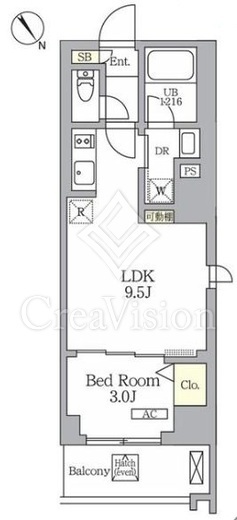 ジオエント横浜関内　601号室　間取り
