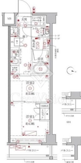 クレイシアIDZ幡ヶ谷　101号室　間取り