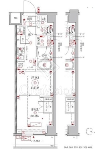 クレイシアIDZ幡ヶ谷　103号室　間取り