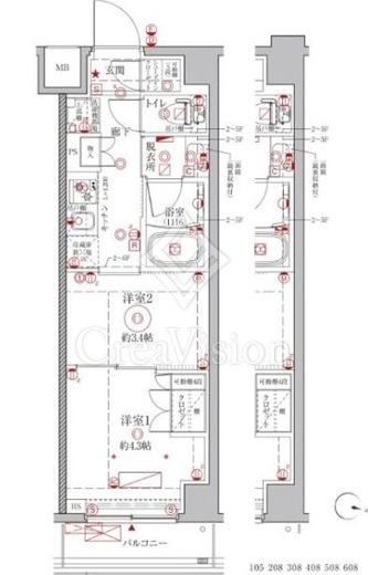 クレイシアIDZ幡ヶ谷　105号室　間取り
