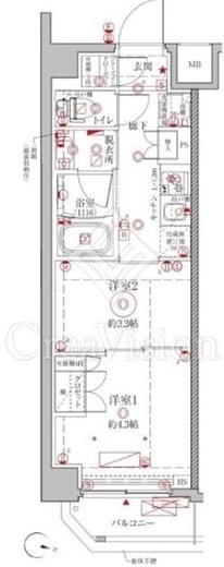 クレイシアIDZ幡ヶ谷　108号室　間取り