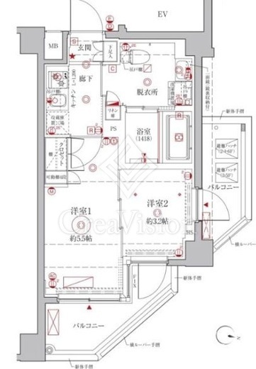 クレイシアIDZ幡ヶ谷　201号室　間取り