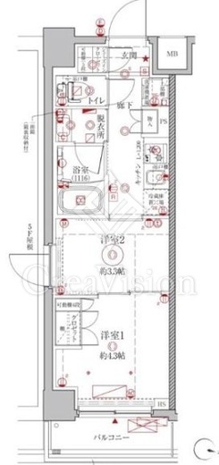 クレイシアIDZ幡ヶ谷　609号室　間取り