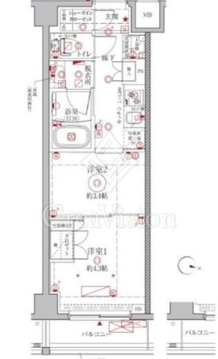 クレイシアIDZ幡ヶ谷　203号室　間取り