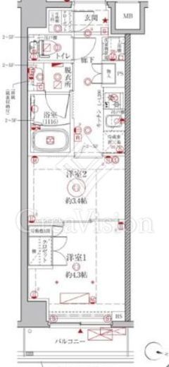 クレイシアIDZ幡ヶ谷　209号室　間取り