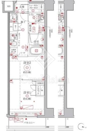 クレイシアIDZ幡ヶ谷　210号室　間取り
