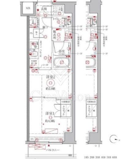 クレイシアIDZ幡ヶ谷　306号室　間取り
