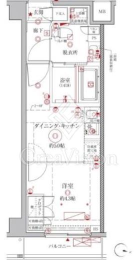クレイシアIDZ幡ヶ谷　505号室　間取り