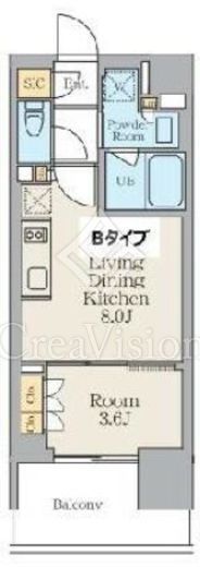 クレストコート王子　202号室　間取り