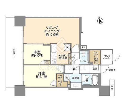 ブランズタワー橋本　2413号室　間取り