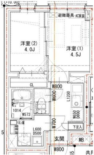 ラヴィエール荏原中延　101号室　間取り