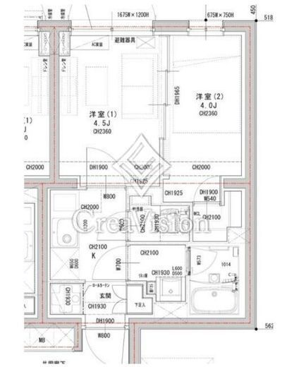 ラヴィエール荏原中延　401号室　間取り