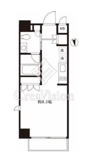 イースト秋葉原　1102号室　間取り