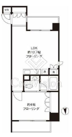 イースト秋葉原　304号室　間取り