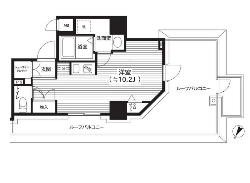 カスタリア初台　507号室　間取り