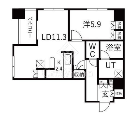 新橋プラザビル コアレジデンス　801号室　間取り