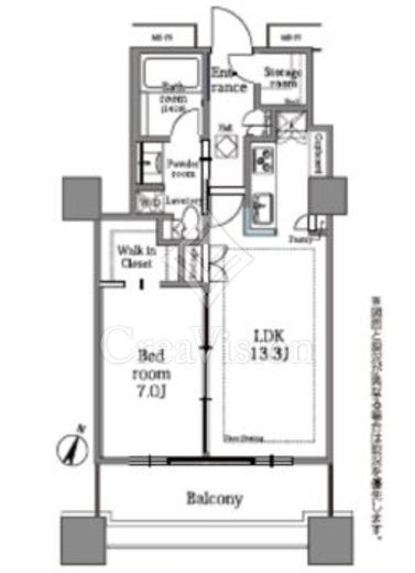 東京レジデンス千代田九段下　10F2号室　間取り