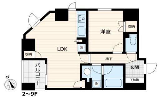 ボルト銀座レジデンス2　802号室　間取り