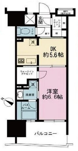 ライオンズ千代田三崎町　1403号室　間取り