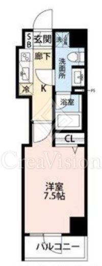 ジーベック錦糸北斎通り　604号室　間取り