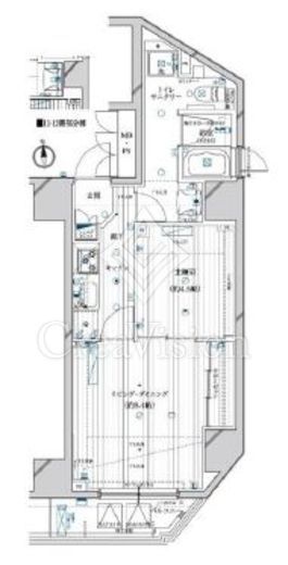 スプレスター上野根岸　1201号室　間取り