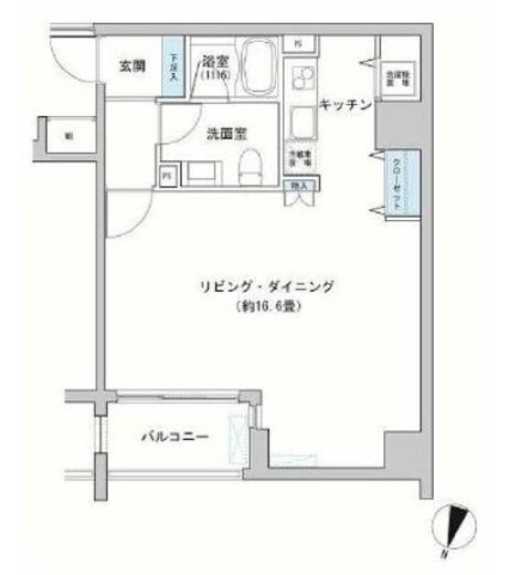 カッシア神田レジデンス　1008号室　間取り