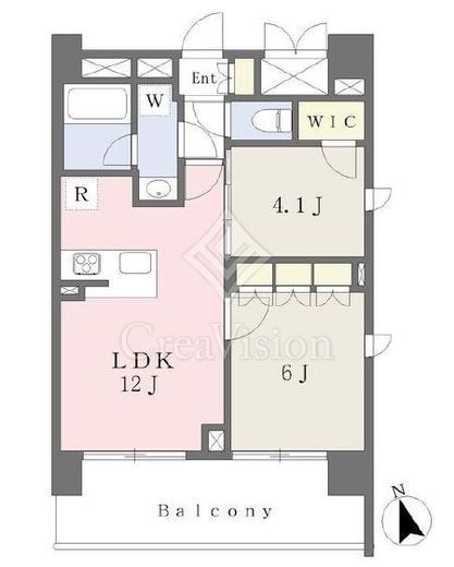 プレジリア新富町　1007号室　間取り
