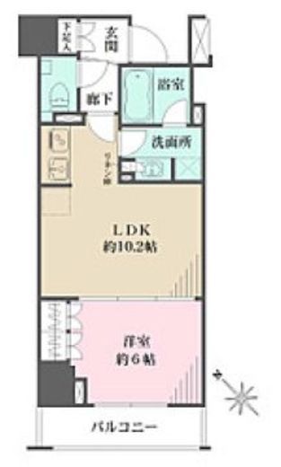 パークハウス西早稲田アーバンス　502号室　間取り