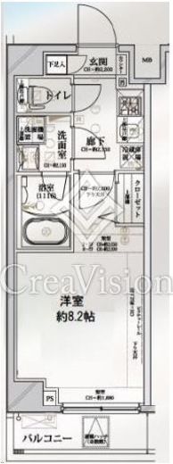 ディアレイシャス押上SKY TOWN　502号室　間取り