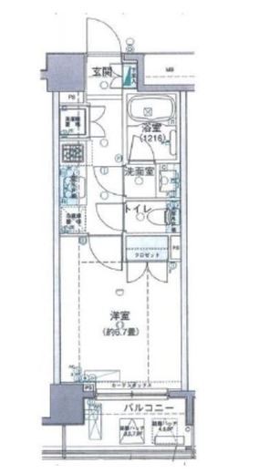 レフィール銀座フロント　205号室　間取り