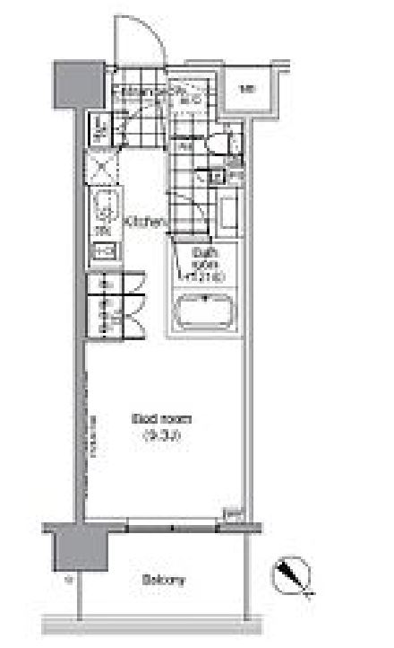 パークハビオ赤坂　305号室　間取り
