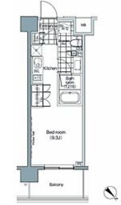 パークハビオ赤坂　705号室　間取り