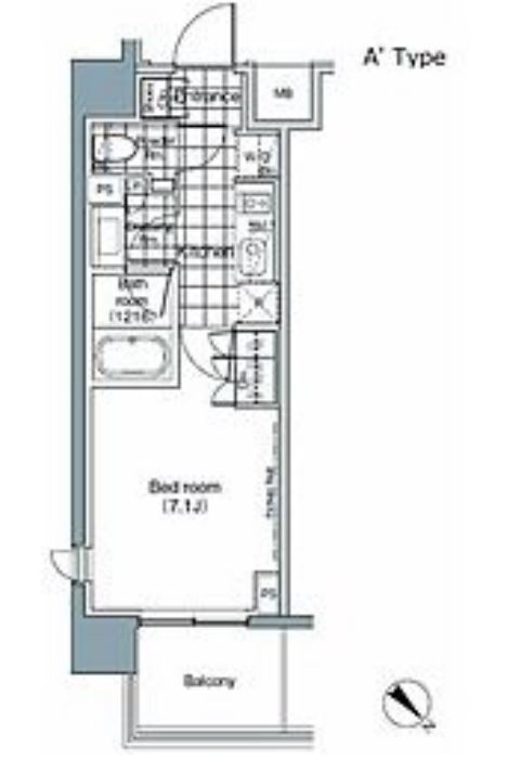 パークハビオ赤坂　301号室　間取り