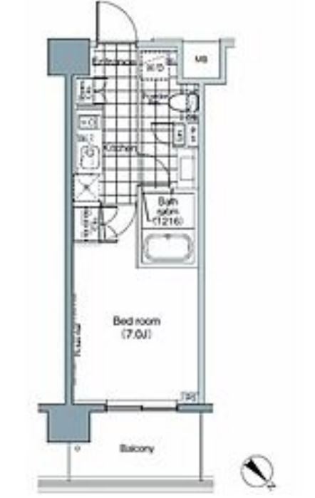 パークハビオ赤坂　603号室　間取り