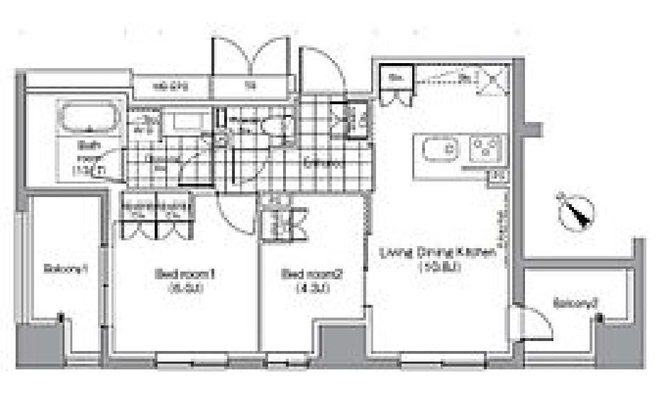パークハビオ赤坂　409号室　間取り