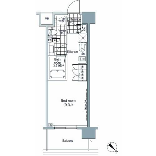 パークハビオ赤坂　304号室　間取り