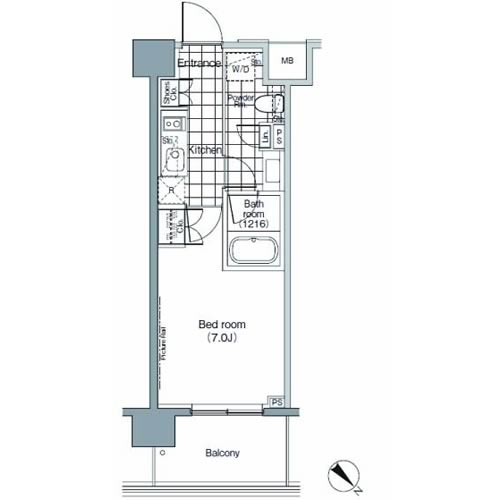 パークハビオ赤坂　603号室　間取り